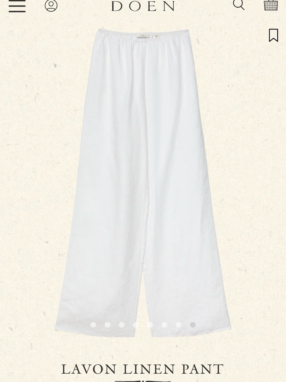 Doen Lavon linen pants NWT